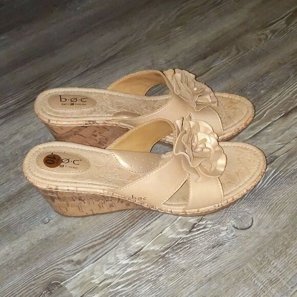 B.O.C. Born Concept tan kork wedges Sz 10 NWOT - Picture 5 of 9